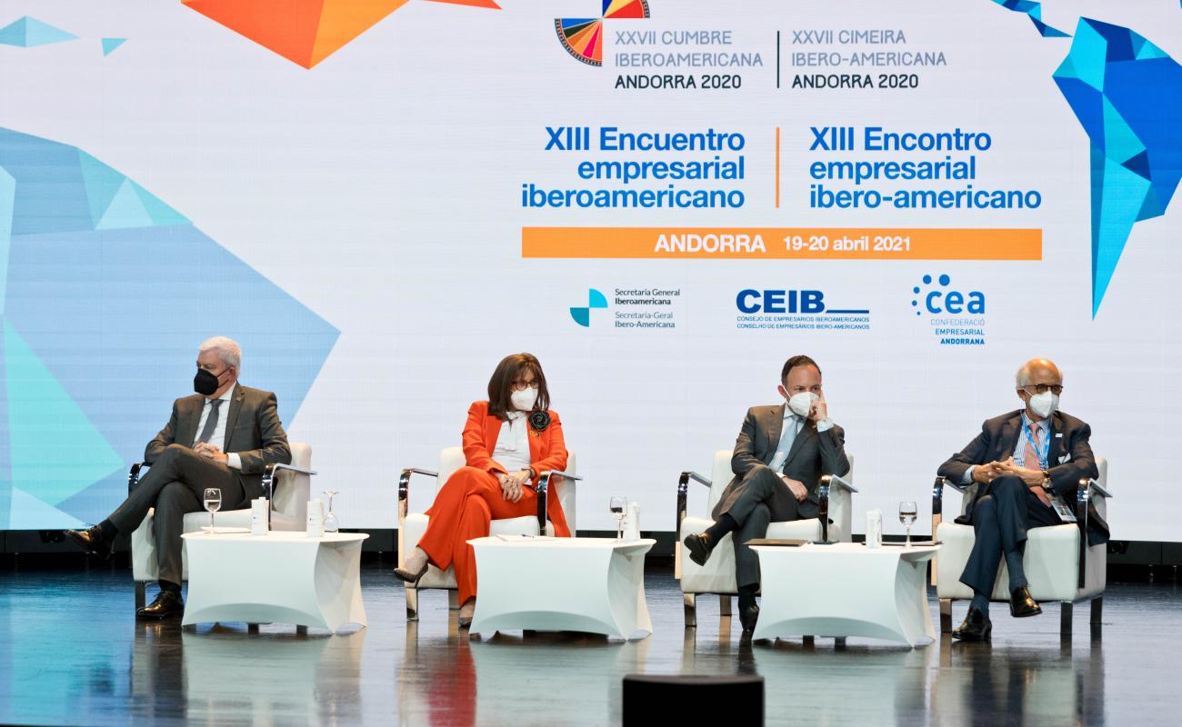 Algunos de los participantes en la inauguración del XIII Encuentro Empresarial Iberoamericano