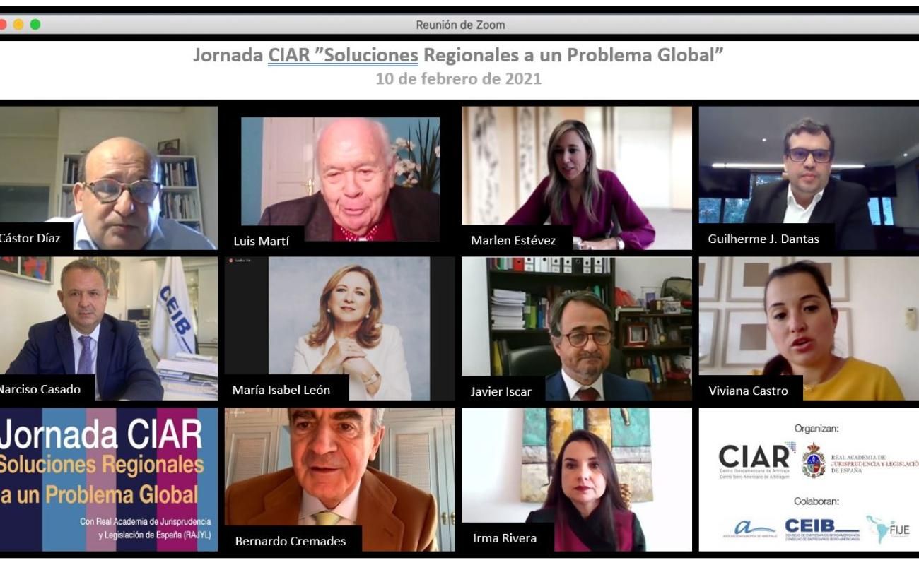 Participantes en la jornada sobre arbitraje y mediación en Iberoamérica “Soluciones Regionales a un Problema Global”
