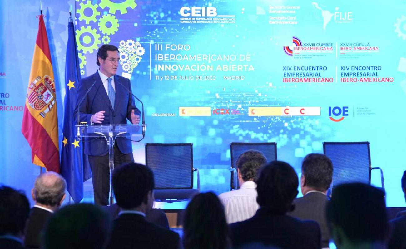 Antonio Garamendi inaugura el III Foro iberoamericano de Innovación Abierta