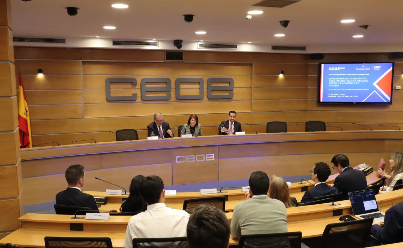Narciso Casado durante su intervención en el encuentro empresarial de Panamá