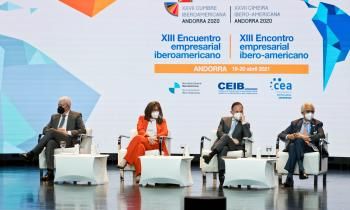 Algunos de los participantes en la inauguración del XIII Encuentro Empresarial Iberoamericano