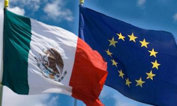 Banderas México y Unión Europea