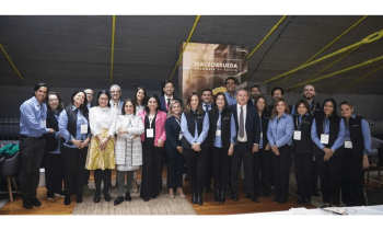 El equipo de ProColombia durante la Macrorrueda Internacional 2023 en Madrid