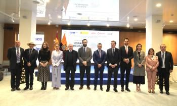 Foto de familia de los participantes en el Encuentro Empresarial España-Ecuador